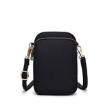 Women Mini Crossbody Phone Bag With Headphone Hole - Black