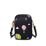 Women Mini Crossbody Phone Bag With Headphone Hole - Black