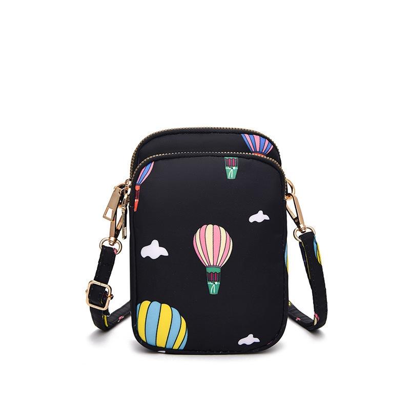 Women Mini Crossbody Phone Bag With Headphone Hole - Black