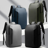 Large Capacity Lightweight Business Backpack For Men - Black - Side View