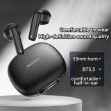 Black Wireless Bluetooth Earphones - Tws25 - Side View