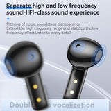 Black Wireless Bluetooth Earphones - Tws25 - Rear View