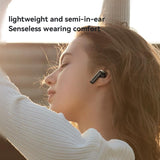 Black Wireless Bluetooth Earphones - Tws25 - Low Angle
