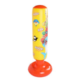 Children'S Inflatable Vertical Boxing Column - Cartoon Underwater Animal Pattern - 1.25M Height - Blue - Side View