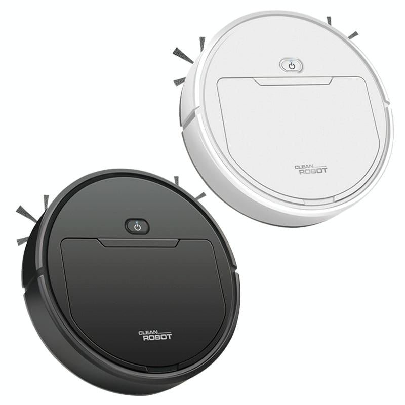 3-in-1 Smart Vacuum Cleaner Robot - Rechargeable Multifunctional Dry / Wet - Black