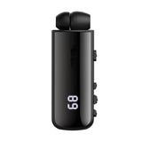 Waterproof Earphones for Driving and Riding - Black - Front View