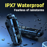 Waterproof Earphones for Driving and Riding - Black - 45-Degree Angle