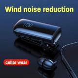 Waterproof Earphones for Driving and Riding - Black - Rear View