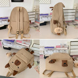 Versatile Large Capacity Backpack For Students - Black - 45-Degree Angle