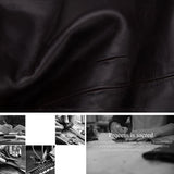 Retro Leather Crossbody Backpack For Men - Dark Brown - Close-Up Angle