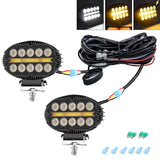 5.5 Inch Elliptical Hybrid Light Car Work Light - Top-Down View