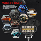 5.5 Inch Elliptical Hybrid Light Car Work Light - 45-Degree Angle