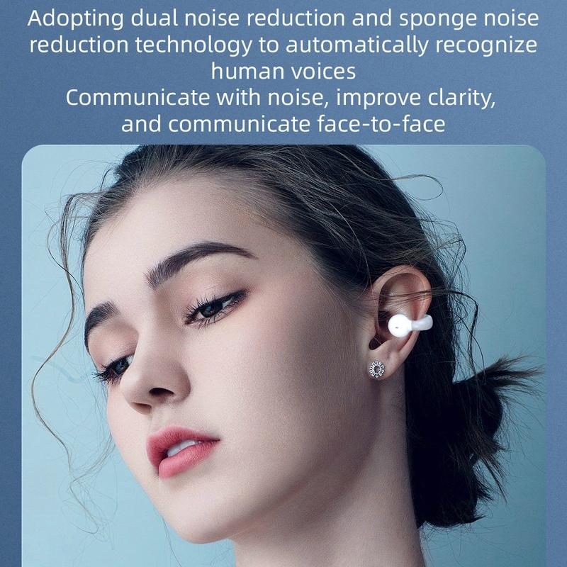 Wireless Earphones with Digital Display and Charging Case - Black