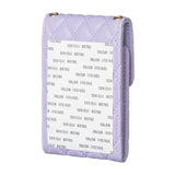 Vertical Card Bag For Mobile Phones Sticker - Dark Purple - Top-Down View