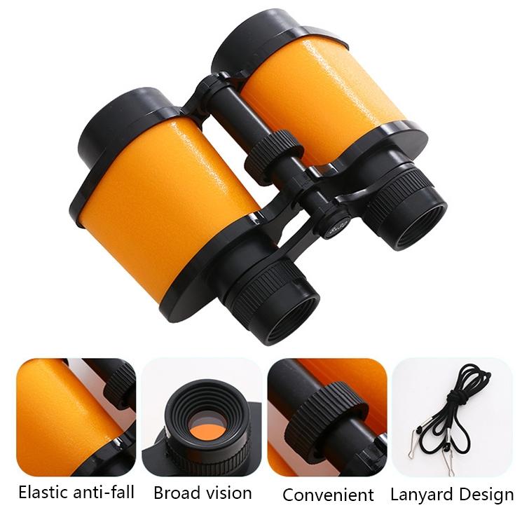 Mini Hd Toy Binoculars for Kids - Compact and Durable - Orange