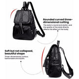 Simple Black Pu Leather Shoulder Bag For Women - 45-Degree Angle