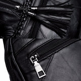 Simple Black Pu Leather Shoulder Bag For Women