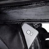 Simple Black Pu Leather Shoulder Bag For Women - Low Angle