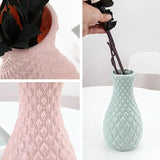 Hydroponic Plastic Vase for Dry and Wet Flower Arrangements - Desktop Furnishings - Milk White - 45-Degree Angle