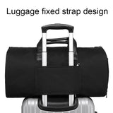 Shoe Compartment Travel Suit Bag - Compact & Organized - Light Grey - Close-Up Angle