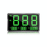 4.5 Inch Hud Car Gps Speed Meter With Overspeed Alarm Mileage Altitude Clock Black - Front View