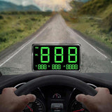 4.5 Inch Hud Car Gps Speed Meter With Overspeed Alarm Mileage Altitude Clock Black - Top-Down View