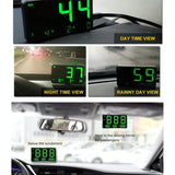 4.5 Inch Hud Car Gps Speed Meter With Overspeed Alarm Mileage Altitude Clock Black - Rear View