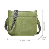 Leopard Print Waterproof Crossbody Tote Bag - Black
