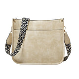Leopard Print Waterproof Crossbody Tote Bag - Black