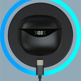 Wireless Tws Bluetooth Earphones - Stereo Sound - Black - 45-Degree Angle