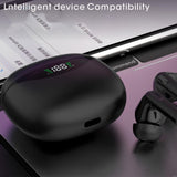 Wireless Tws Bluetooth Earphones - Stereo Sound - Black - Close-Up Angle