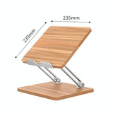 Adjustable Wooden Laptop Stand - Darkwood - Top-Down View
