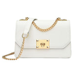 Small Square Flap Lock Crossbody Bag For Women - White - Extra Image
