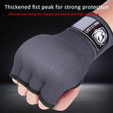 Protective Half Finger Boxing Gloves With Gel Padding And Wrist Support - One Size - Red - Top-Down View