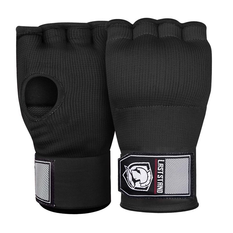 Protective Half Finger Boxing Gloves With Gel Padding And Wrist Support - One Size - Red