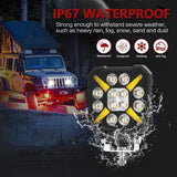 4 Inch Square Mixed Luminous X - Shaped Angel Eye Car Work Light - Extra Image
