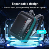 Waterproof Anti-Theft Laptop Backpack - Large Capacity Black - Rear View