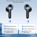 Wireless Tws Stereo Bluetooth Earphones - S23 - Black - Top-Down View