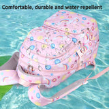 Kids Backpack Set with Lunch Bag & Pencil Case - 3 in 1 - Pink - Low Angle