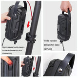 Electric Scooter Bag - Hard Shell Foldable Hanging Black - Close-Up Angle