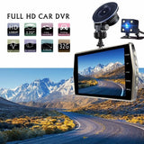 1080p Dual-lens Night Vision Driving Recorder with 4 Metal Shell - Rear View