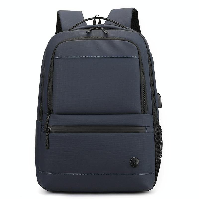 Men Usb Backpack with Charging Port - Black