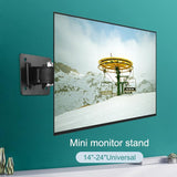 Universal Tv Monitor Stand - 5 Pcs Vertical Display Hanger - Simple & Compact - Black - Rear View