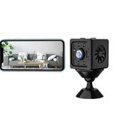 Outdoor Hd Night Vision Camera - 1080P Infrared Black - Front View