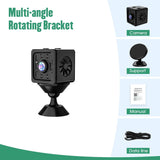 Outdoor Hd Night Vision Camera - 1080P Infrared Black - Side View