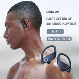 Wireless Bluetooth Sports Headset with Noise Reduction - Z9 Tws - Black - Side View