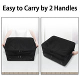 Black Folding Golf Bag with Large Capacity - Top-Down View