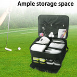Black Folding Golf Bag with Large Capacity - Close-Up Angle