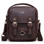 Retro Leather Men Crossbody Bag Brown