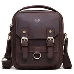 Retro Leather Men Crossbody Bag Brown